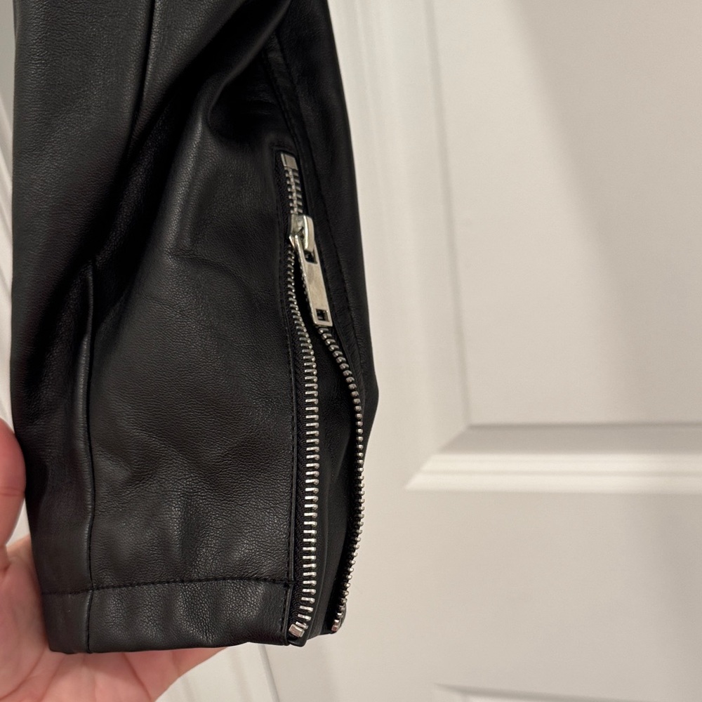 Black Faux Leather Jacket - Picture 4 of 5